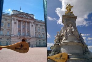 Buckingham Palace and Queen Victoria.